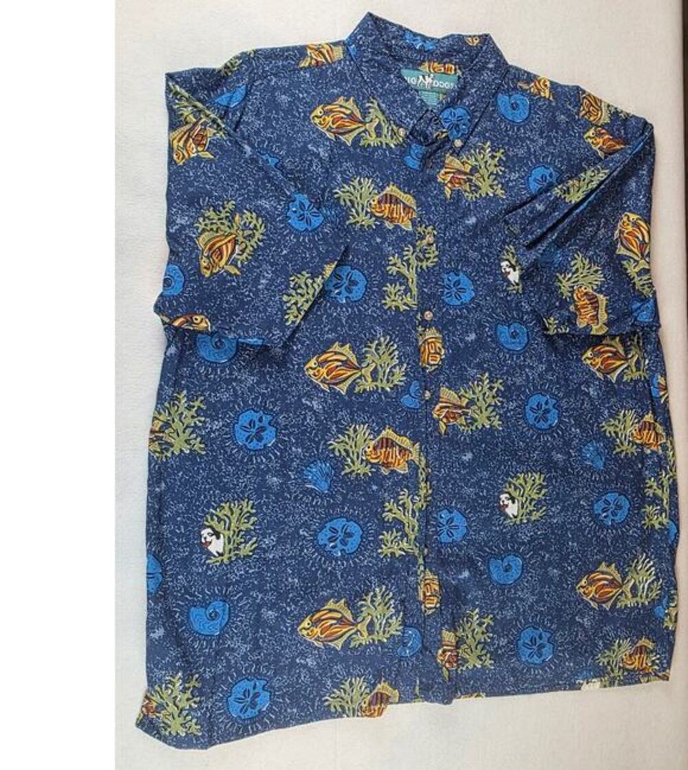 Big Dogs Hawaiian Casual Button Down Shirt Size XL